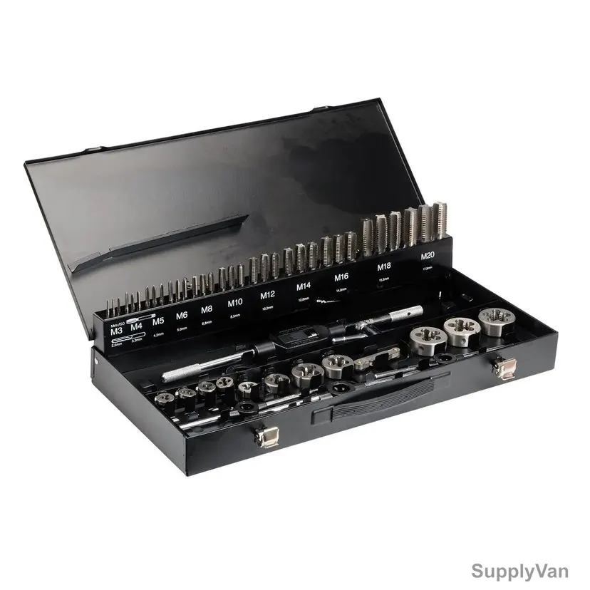 Yato Taps and Dies Set, YT-2979, Stainless Steel, 56 Pcs/Set — image 1