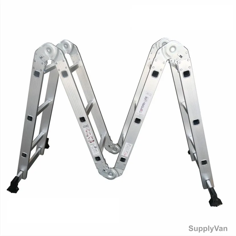 Topman Triple Selection Straight Ladder, MTAL-12, Aluminium, 4 + 3 Steps, 150 Kg Loading Capacity