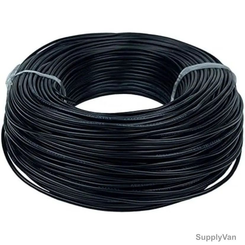 National Cables Single Core Cable, PVC, 4 SQ.MM x 100 Mtrs Length, Black