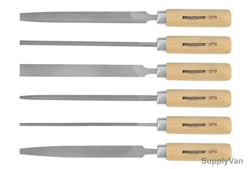 Matador Warding File Set, 0779, Plastic, 150MM Length, 6 Pcs/Set