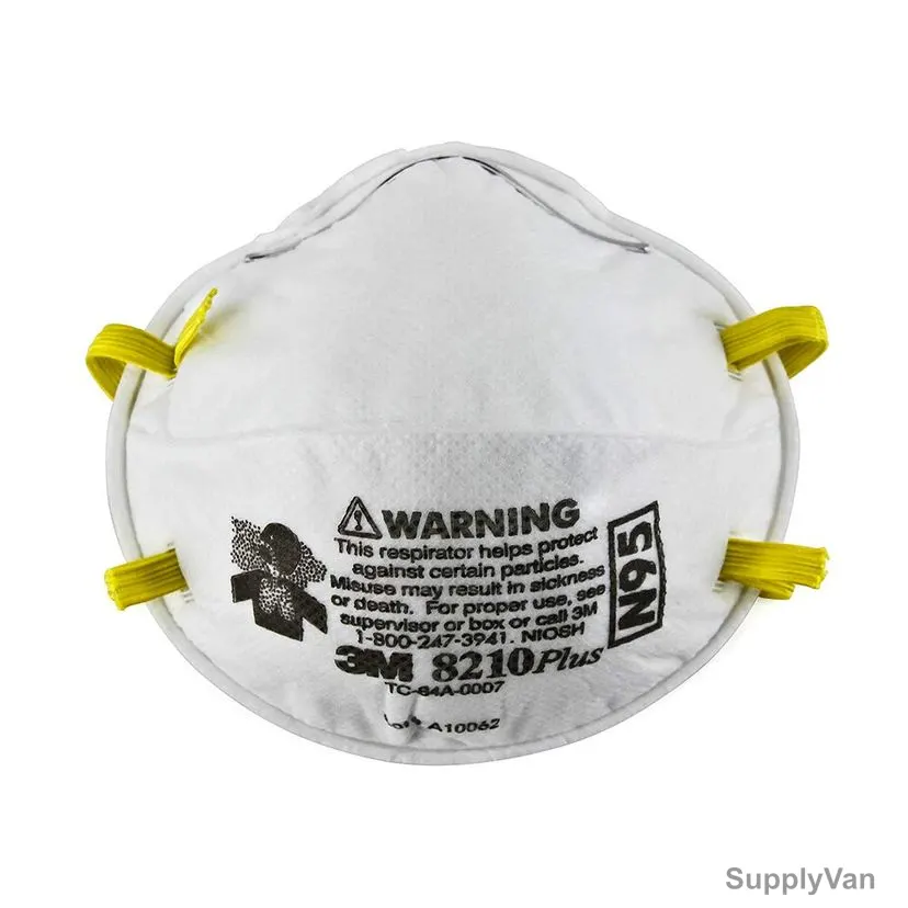 3M Particulate Respirator, 3M8210, Respirator N95, White — image 1