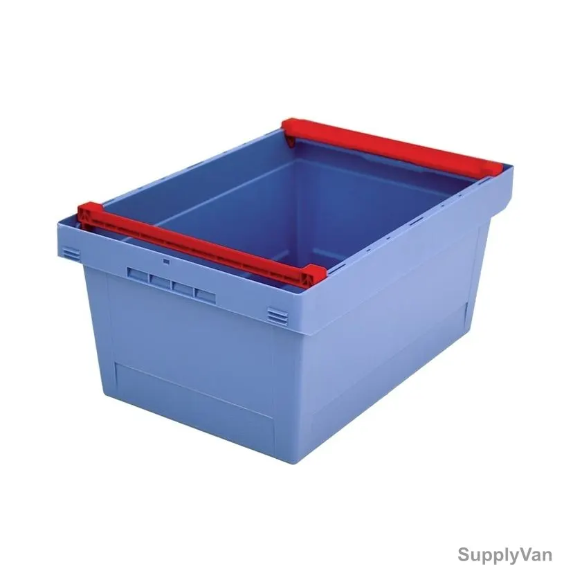 Bito Storage Container With Stacking Rails, MBB64271, Polypropylene, 47 Ltrs, 600 x 400MM, Light Blue