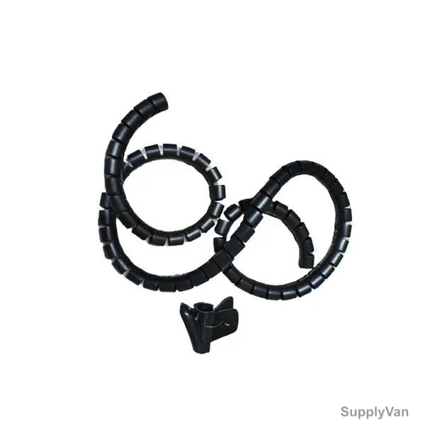 Cable Zipper Cord Organizer With Lock, 1.5 Mtrs Length, Black — image 1