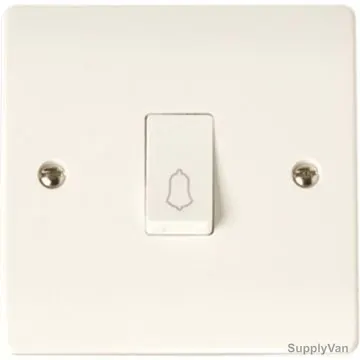 Tenby Push Switch, 7714P, 1 Gang, 1 Way, 10A, 250VAC