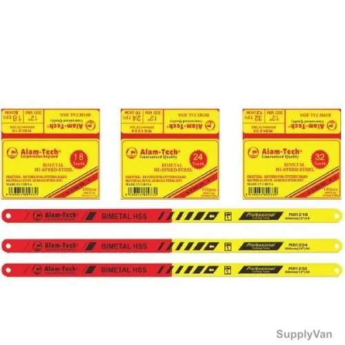 Alam-Tech Hack Saw Blade, AHSBB18, 18 Teeth, 12 x 1/2 Inch, PK100