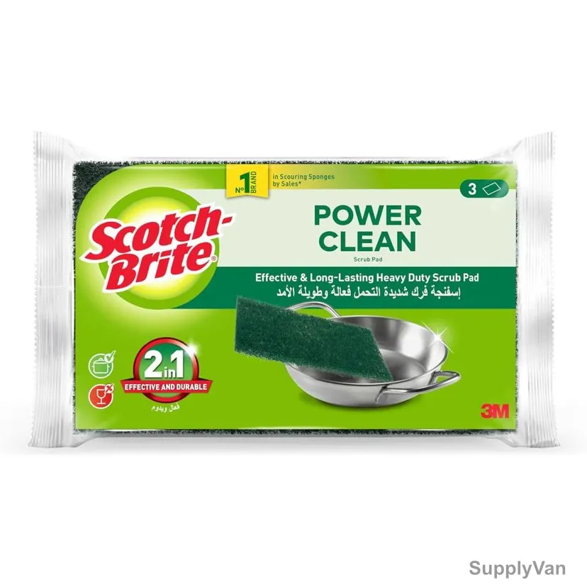 Scotch-Brite Heavy Duty Classic Scouring Pad, Green, 3 Pcs/Pack — image 1