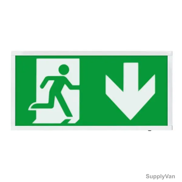 ESP Wall Mounted Emergency Exit Sign Board With Light, Duceri, LED, 3W, 5500K, Cool White, Down Legend