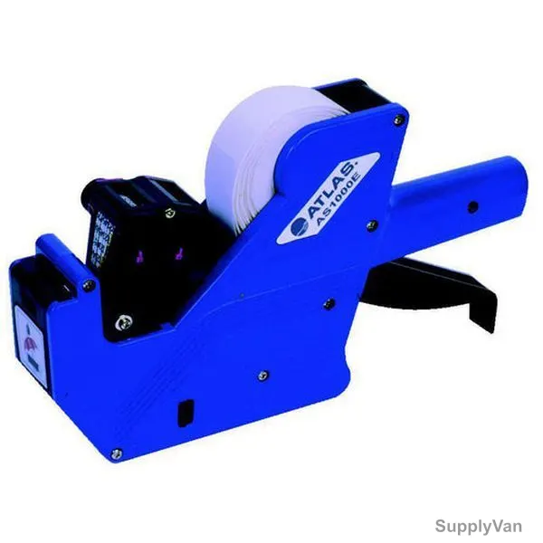 Atlas Double Line Price Labeller Machine, AS-PL-1000E, 10 Digit, Blue
