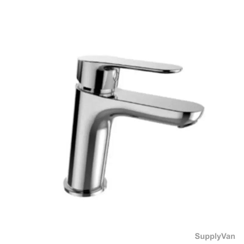 Milano Basin Mixer With Pop Up Waste And Flexible Pipe, Rami, Brass, Chrome Finish — image 1
