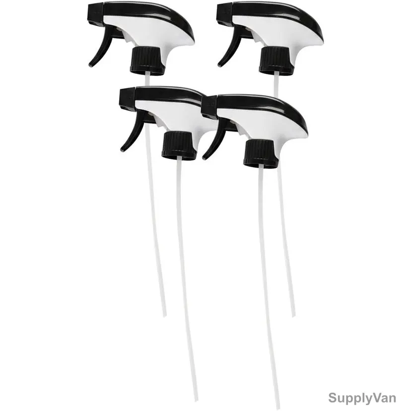 Swish Super Heavy Duty Professional Spray Bottle Trigger Head, Ts-28410, HDPE, Black/White, 4 Pcs/Pack