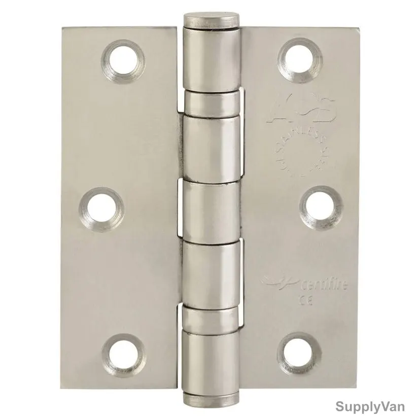 ACS 2 Bearings Stainless Steel Hinge, 32-52-5-4BB-SS, Silver
