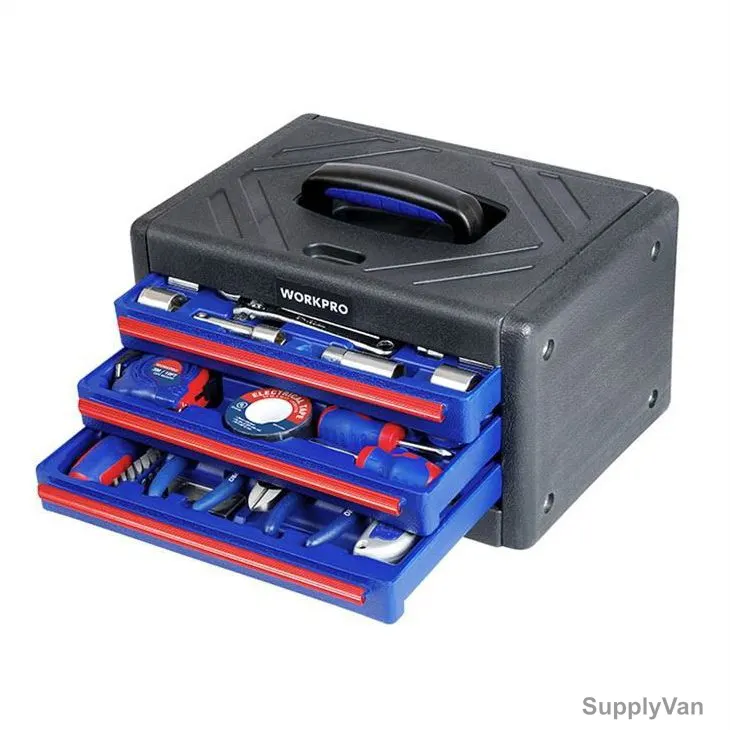 Workpro 3-Drawer Home Tools Set, WP209028, 125 Pcs/Set — image 1