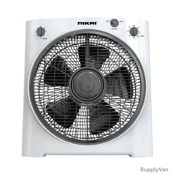 Nikai Box Fan, NF755N2, 40W, 5 Blade, 12 Inch, White — image 1