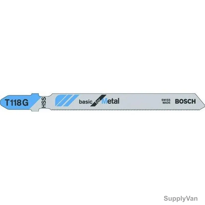 Bosch T 118 G Metal Jigsaw Blade, 2608631012, HSS, 92MM Length, 5 Pcs/Pack