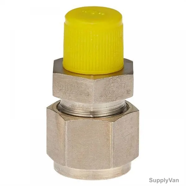 PI Controls Pipe Connector, MC-1-2OD-1-4M, 1/4 x 1/2 Inch, MNPT, Stainless Steel