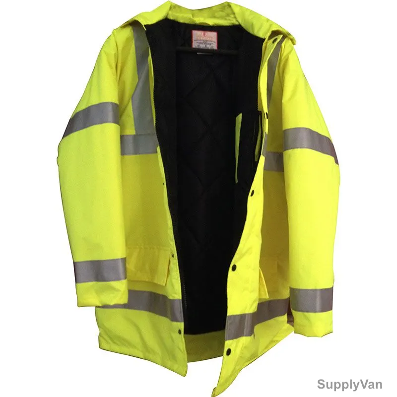 Empiral Parka Winter Jacket, E304550905, Arctic, 100% Polyester, 2XL, Fluorescent Yellow
