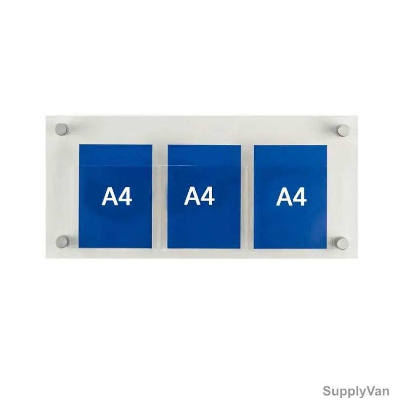 Acrylic Notice Board, 2.8MM Thk, 56CM Width x 106CM Length, Clear
