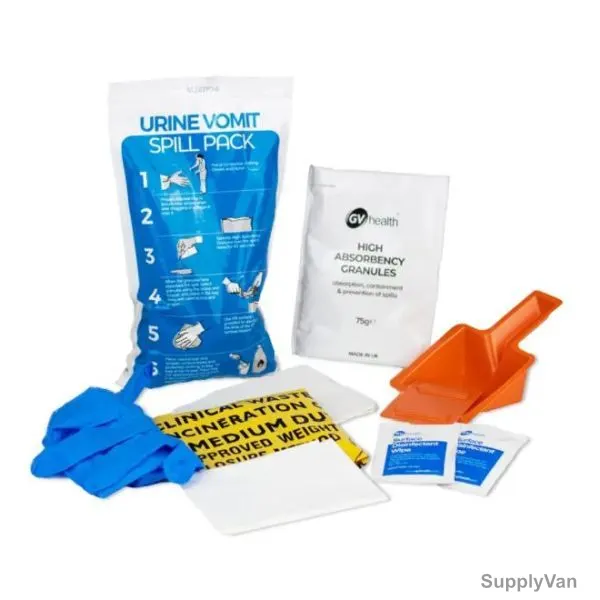 GV Health Urine and Vomit Spill Kit, MJZ004, 8 Pcs/Kit