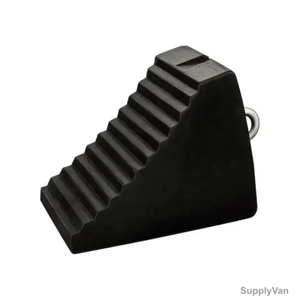 Wheel Chock, Rubber, L, 19CM Height x 16CM Width x 25CM Length, Black — image 1