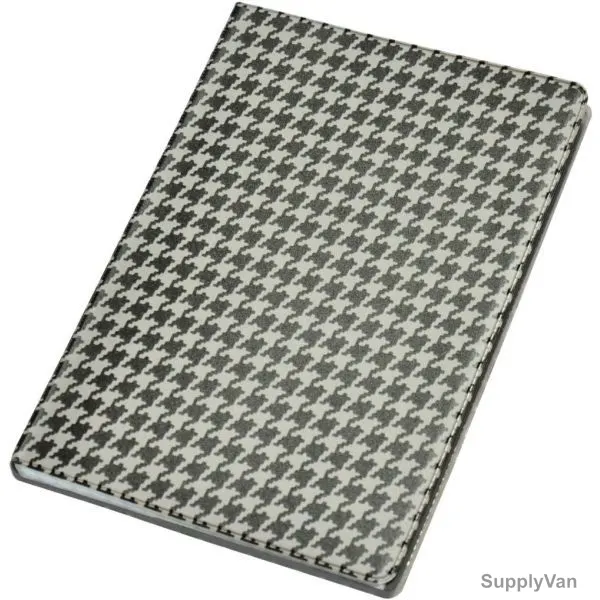 FIS 5MM Square Lines Notebook with PVC Soft Cover, FSNBP5A6100BKGY, 105 x 148MM, 100 Pages, Black and Grey