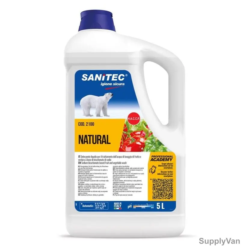 Sanitec Professional Vegetable and Fruit Sanitizer, SN21-5, 5 Ltrs, Clear