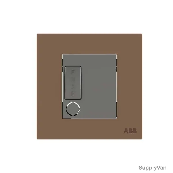 ABB Single Pole Spur Unit W/ Flex Outlet, AM50653-MO, Millenium, 13A, 6kA, Mocha Brown