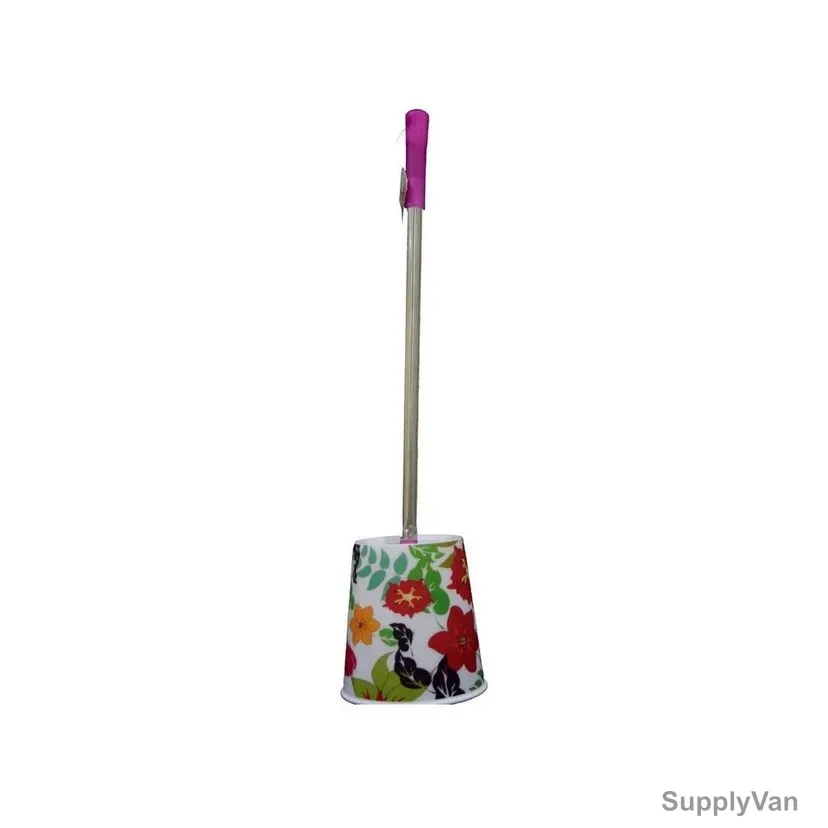Akc Toilet Brush Set, TB18, Plastic, Printed, Multicolor