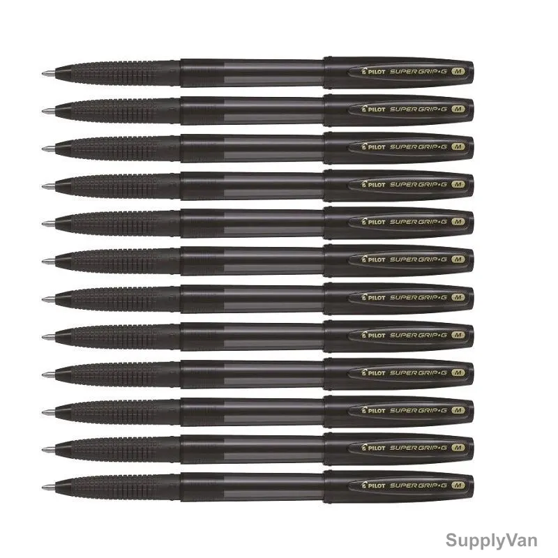 Pilot Ballpoint Pen, BPS-GGM-B, Super Grip G, 1MM, Black, PK12