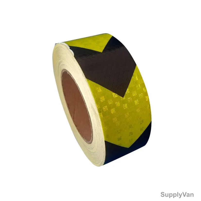 Green/Black Reflective Tape, 50MM Width x 25 Yards Length, 5 Rolls/Pack