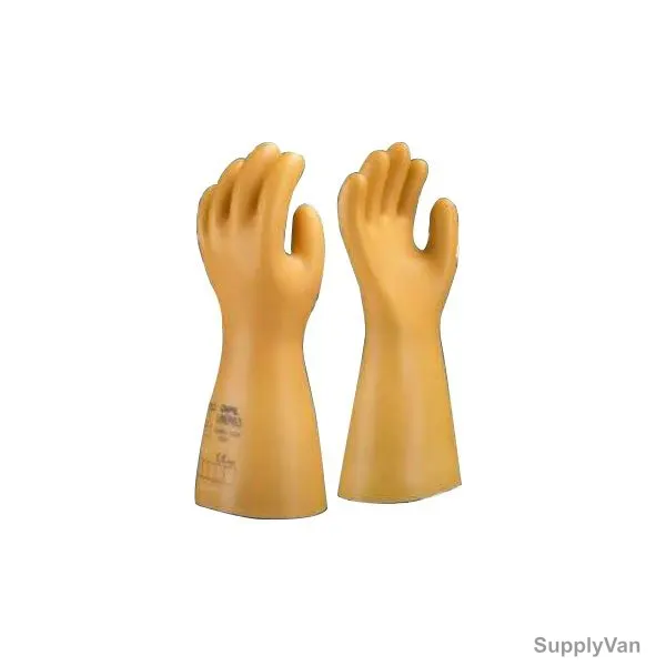 DPL Linepro Electrical Gloves, Natural Rubber, Class 00, Size9, 280MM Length, Beige