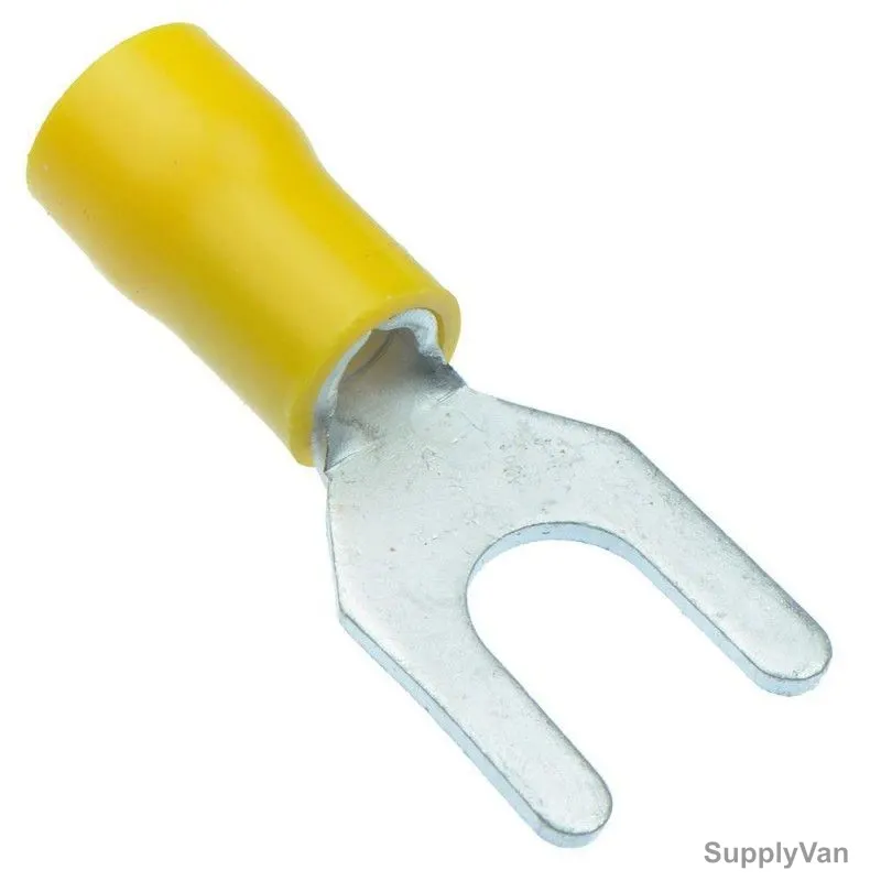 Fork Terminal, VY 5-3.5, 4.0 to 6.0 AWG, Yellow, PK100 — image 1