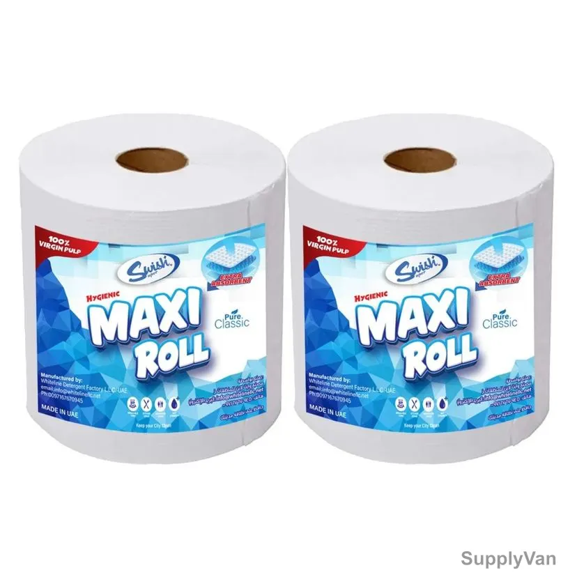 Swish Kitchen Paper Towel Tissue Roll, Embossed, 2 Ply, 500GM, 2 Pcs/Pack — image 1