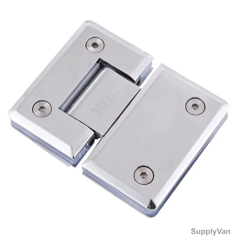 Dorfit Glass to Glass Hinge, DT303, Zinc, Chrome, 180 Degree