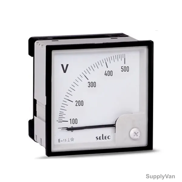 Selec Analog Voltmeter, AM-V-3-L, 0-500V