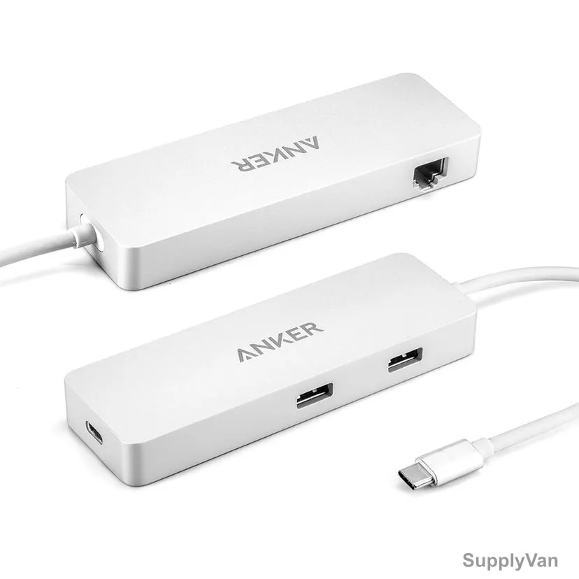 Anker USB-C Hub With Ethernet, A8302H41, Premium, Silver — image 1