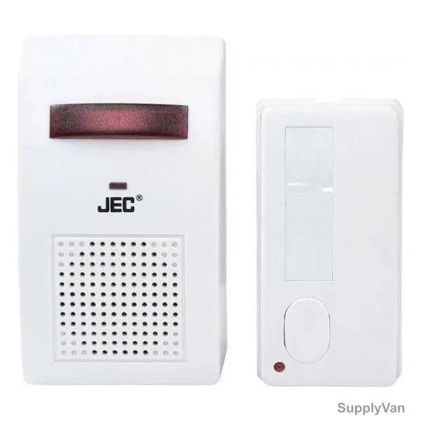 JEC Wireless Door Bell, BR-1457, Plastic, White