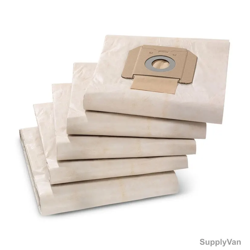 Karcher Paper Filter Bag, 69042850, 3 Ply, 35MM Height x 260MM Width x 340MM Length, 5 Pcs/Pack