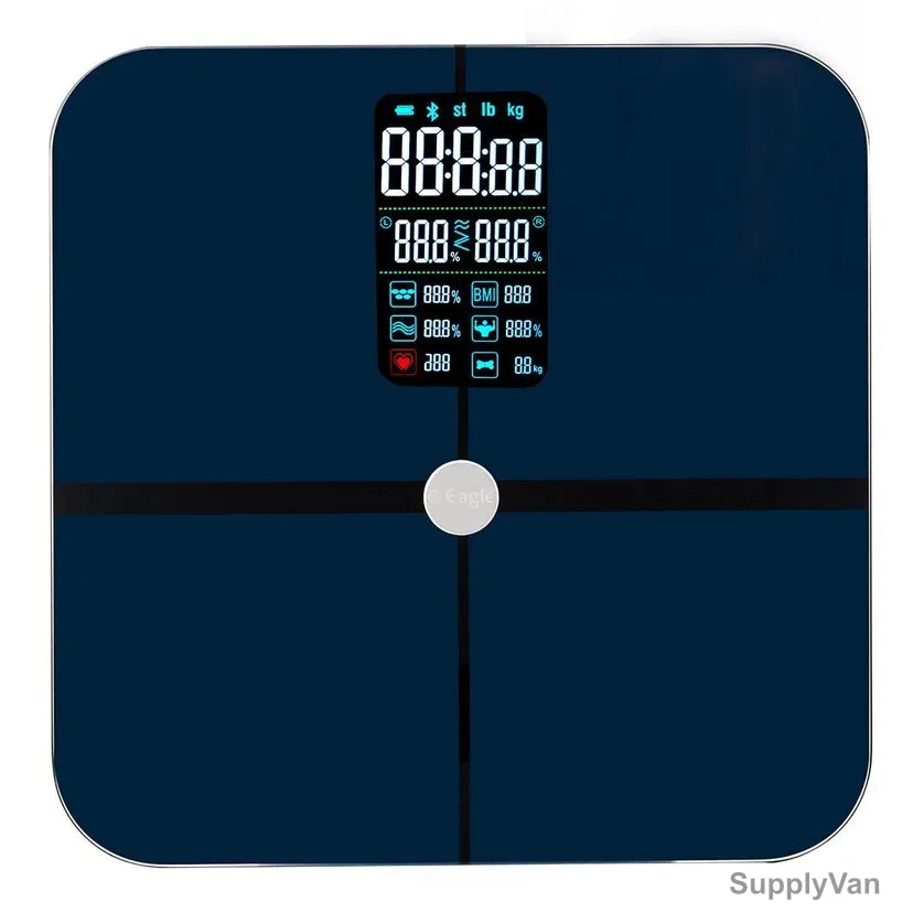 Eagle Bathroom Scale, EEP1002A, 300MM Width x 300MM Length, 200 Kg Weight Capacity, Black — image 1