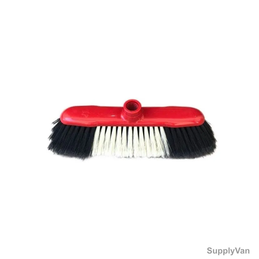 Akc Soft Broom With 130CM Metallic Handle, SB16+BH05R, Plastic, 4CM Height x 32CM Length, Black/White — image 1