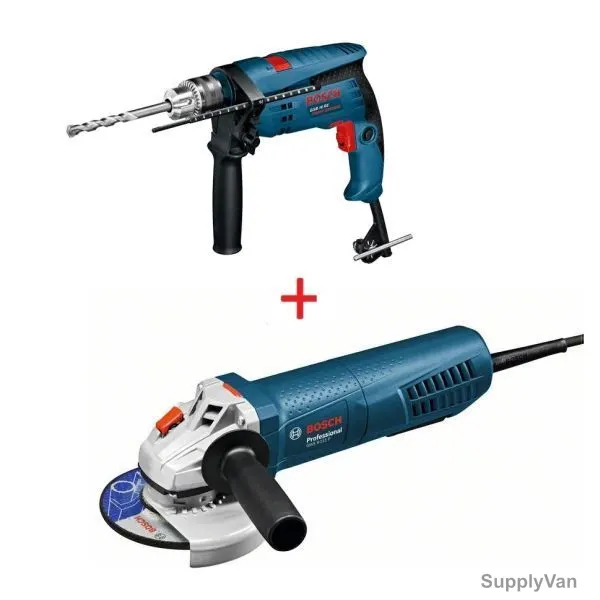 Bosch Impact Drill With Angle Grinder, GSB-16-RE+GWS-9-115, 701W