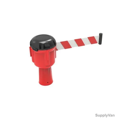 Cone Retractable Belt, Plastic/PE, 9 Mtrs, Red