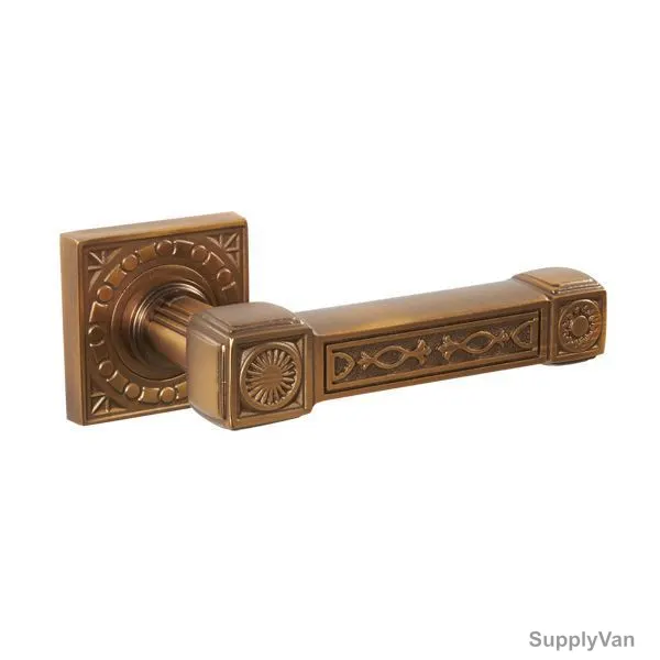 Doganlar Door Handle, Ramsey, Zinc, Coffee