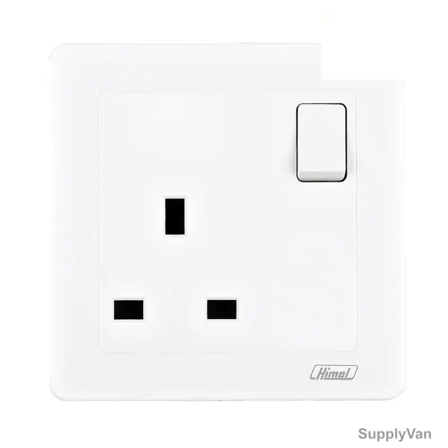 Himel Switched Socket Outlet, HWDP13ASS, Prime V2, 250V, 1 Gang, 13A