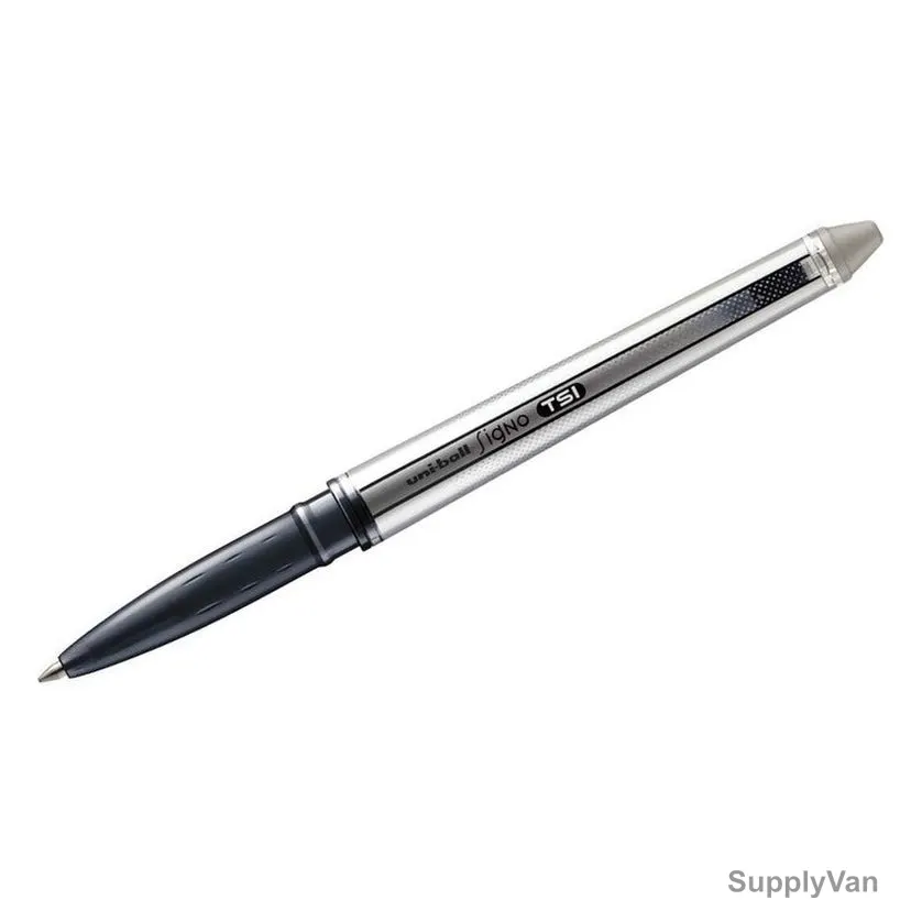 Uni-Ball Erasable TSI STD Ball Point Pen UF220-BK Signo 0.7MM Tip Black 12 Pcs/Pack