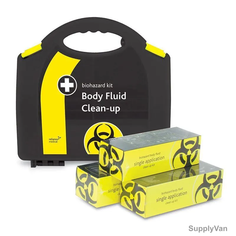 Reliance Medical 2 Application Body Fluid Clean-Up Kit, FA-2717, Black/Yellow, Pcs/Kit