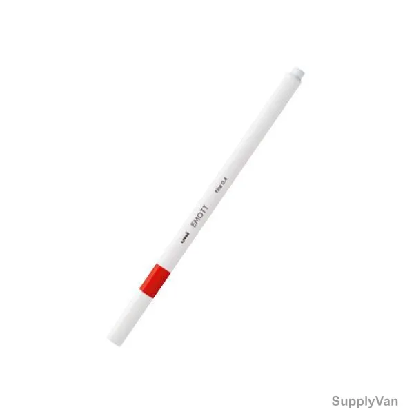 Uni-Ball Emott Fineliner Pen, PEM-SY-RD, 0.4MM Tip Size, Red, 10 Pcs/Pack