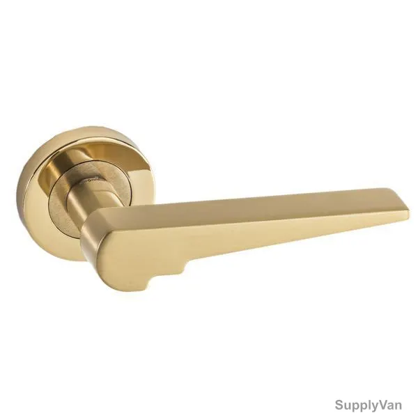 Doganlar Door Handle, Loti, Zinc, Gold Plated