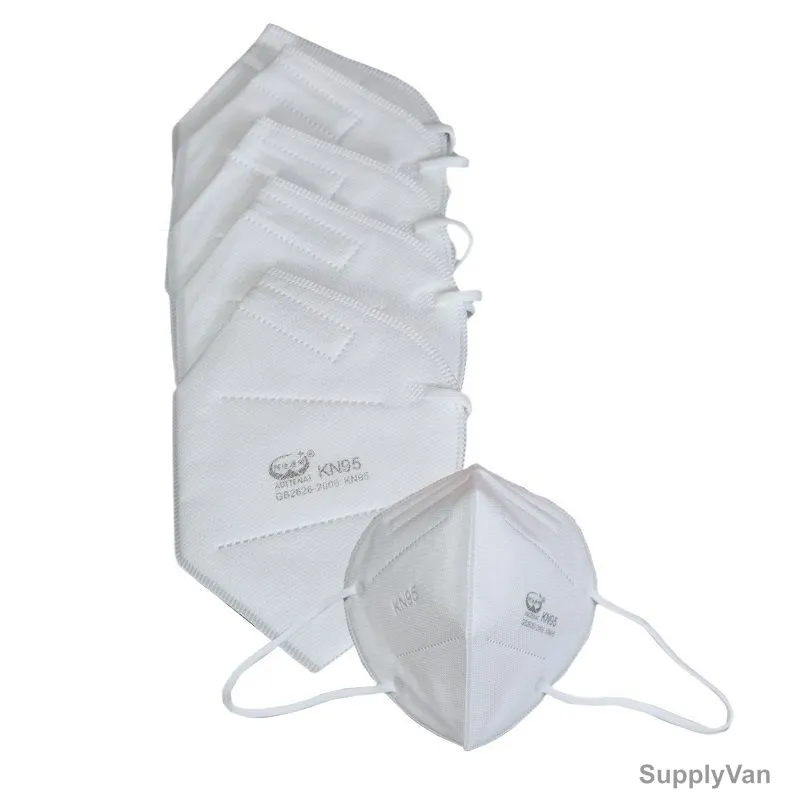 KN95 Flat Fold Respirator, RUN, White, 5 Pcs/Pack — image 1
