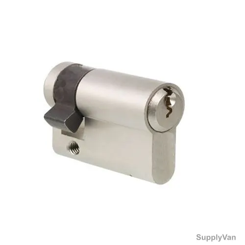 Dorfit Half Cylinder Door Lock, 45HK-SN, Brass, 45MM, Satin Nickel