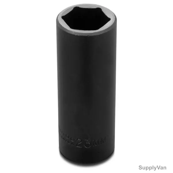 Proto 6 Point Deep Impact Socket, J7323M, 1/2 Inch Drive Size, 23MM